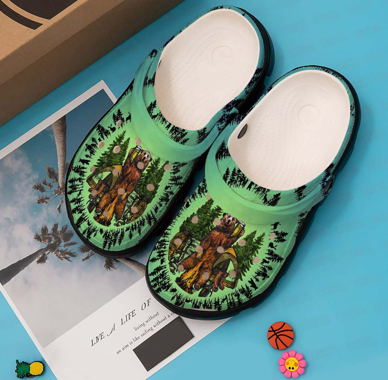 Camping Personalized Clog Custom Crocs Comfortablefashion Style Comfortable For Women Men Kid Print 3D Deer Camping Bear