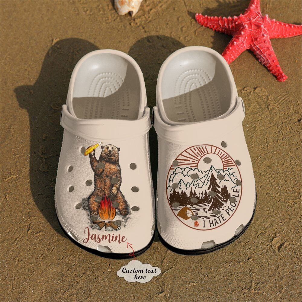 Camping Personalized Clog Custom Crocs Comfortablefashion Style Comfortable For Women Men Kid Print 3D I Hate People