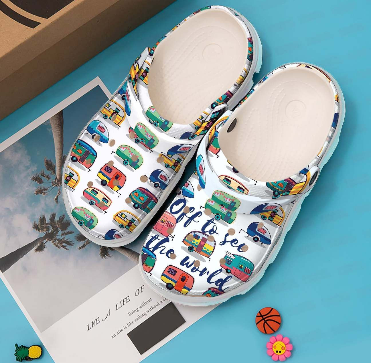 Camping Personalized Clog Custom Crocs Comfortablefashion Style Comfortable For Women Men Kid Print 3D Off To See The World