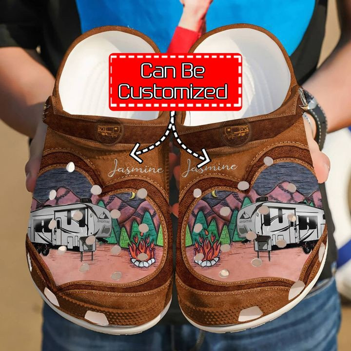 Camping Personalized Love Crocs Clog Shoes Camping Crocs