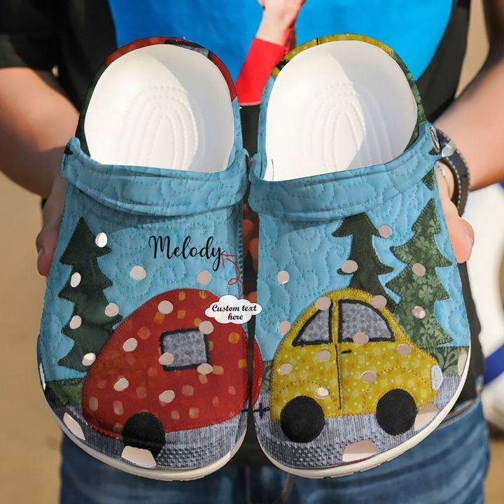 Camping Personalized The Road Trip Crocs Crocband Clog Comfortable For Mens Womens Classic Clog Water Shoes