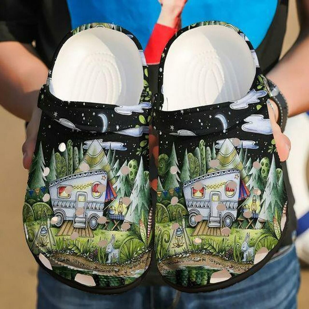 Camping Tropical Forest 13 Personalized Gift For Lover Rubber Crocs Clog Shoes Comfy Footwear