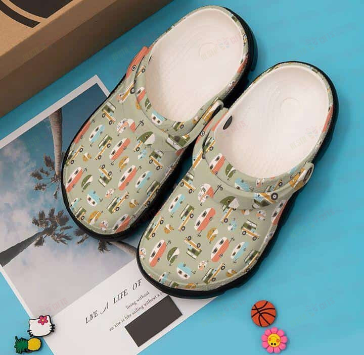 Camping Vans Crocs Classic Clogs Shoes