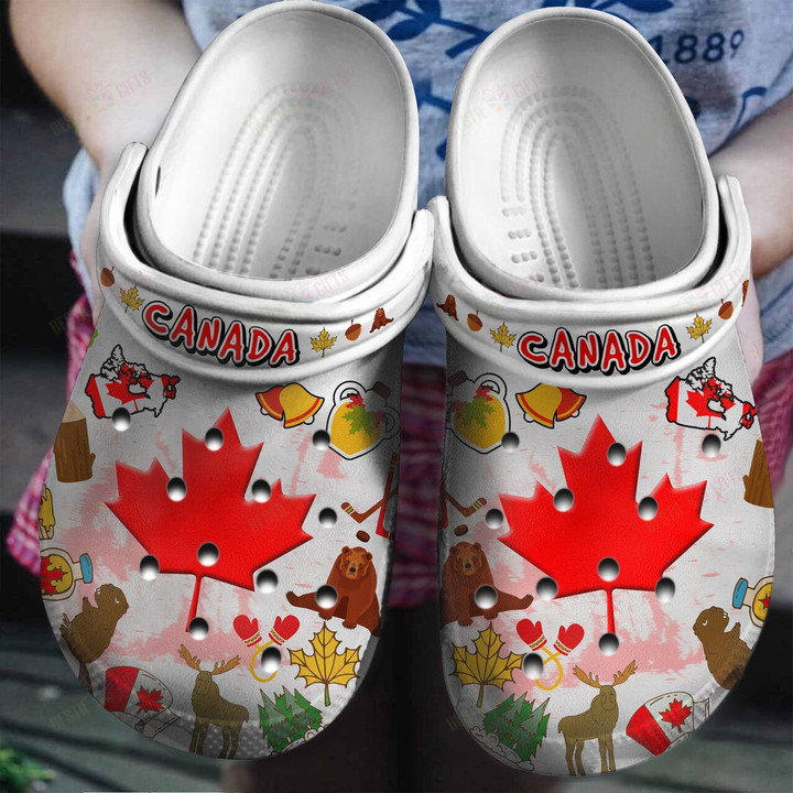 Canada Symbols Crocs Classic Clogs Shoes