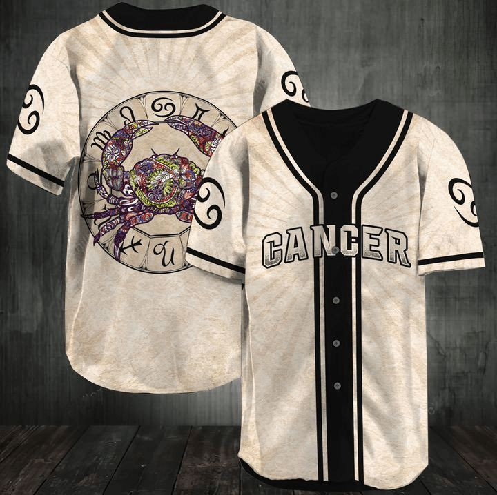 Cancer Is A Perfect Zodiac 3d Personalized 3d Baseball Jersey h, Unisex Jersey Shirt for Men Women