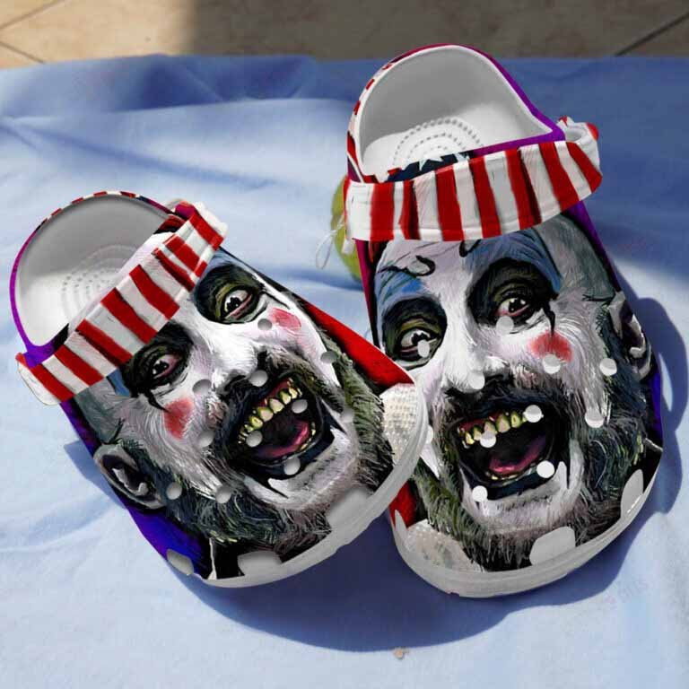 Captain Clown Face Clogs Crocs Shoes Halloween Gifts For Men Boys