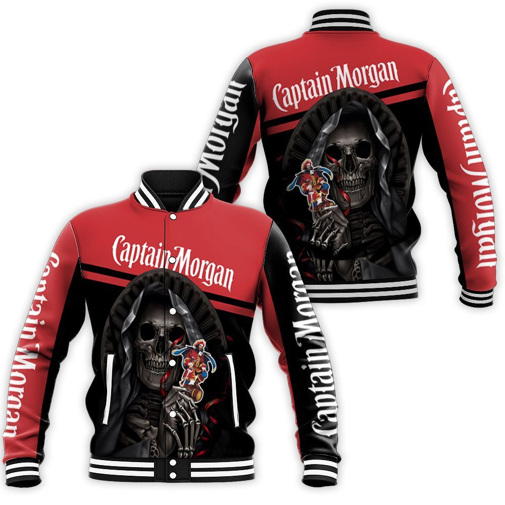 Captain Morgan Skull Maiden 3d Jersey Baseball Jacket for Men Women