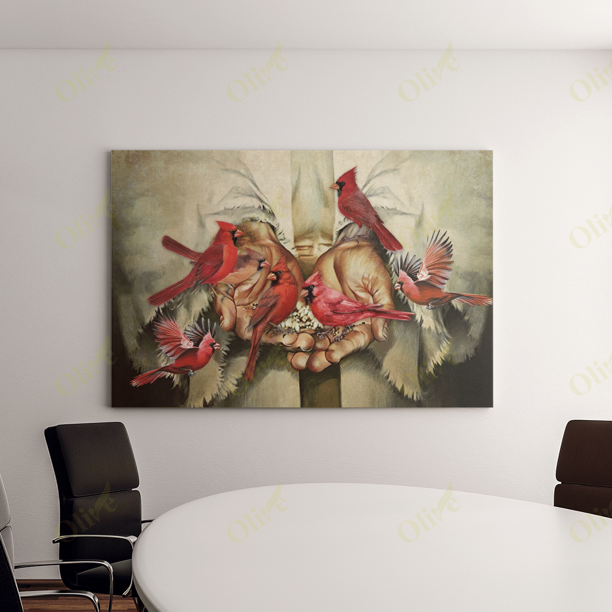 Cardinal In God's Hands Poster And Canvas Art Wall Decor