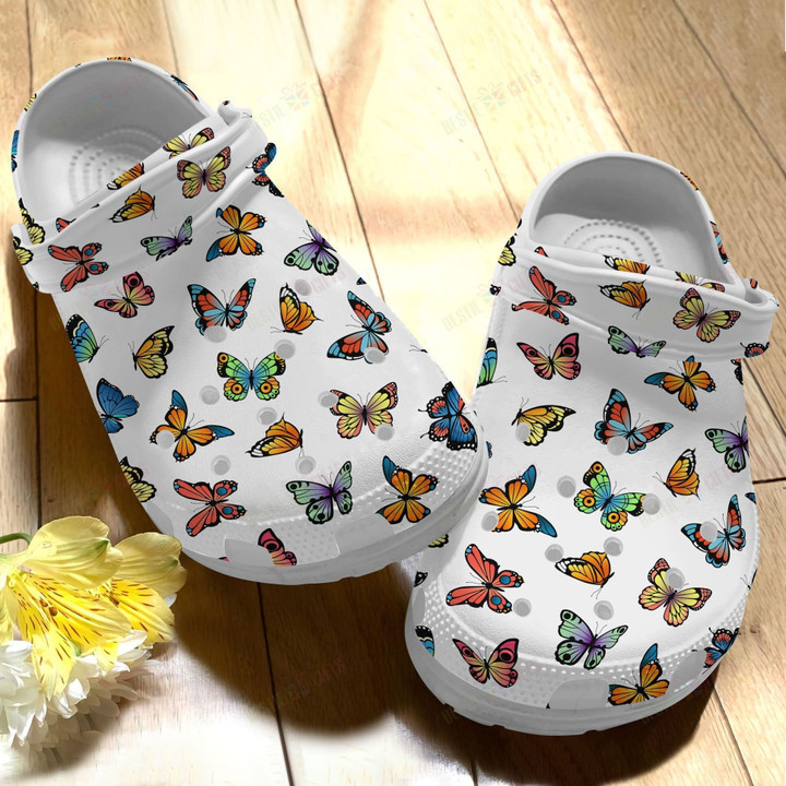 Cartoon Butterflies Crocs Classic Clogs Shoes
