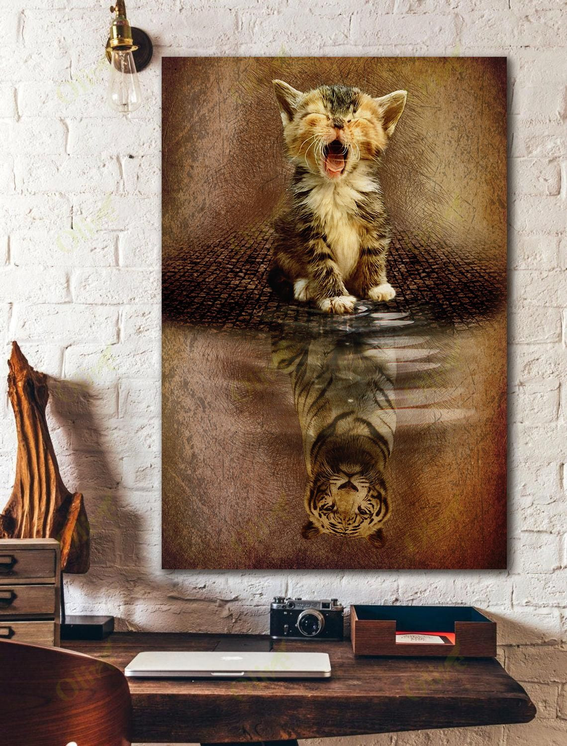 Cat - A Brave Little Tiger Poster And Canvas Art Wall Decor