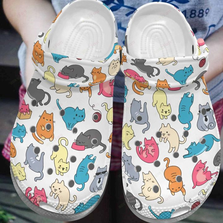 Cat Colorful Cats Crocs Classic Clogs Shoes PANCR0482