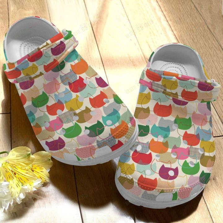 Cat Colorful Crocs Classic Clogs Shoes