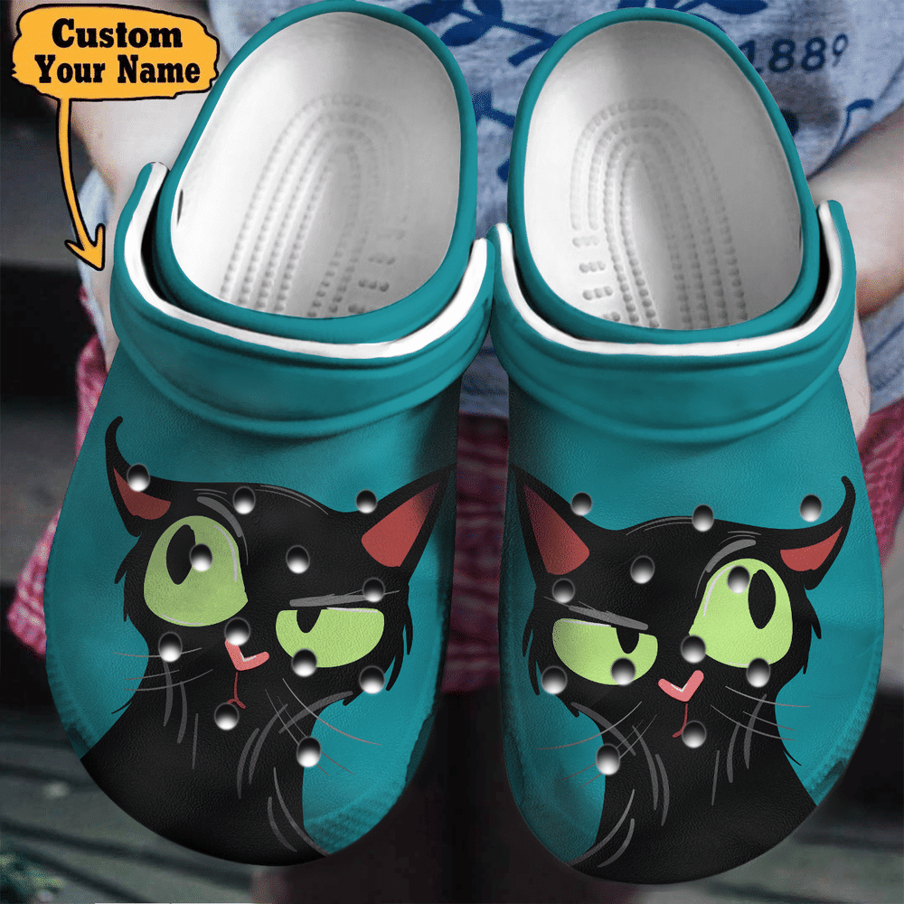 Cat Crocs - Cat Face Personalized Clogs Shoes For Men And Women