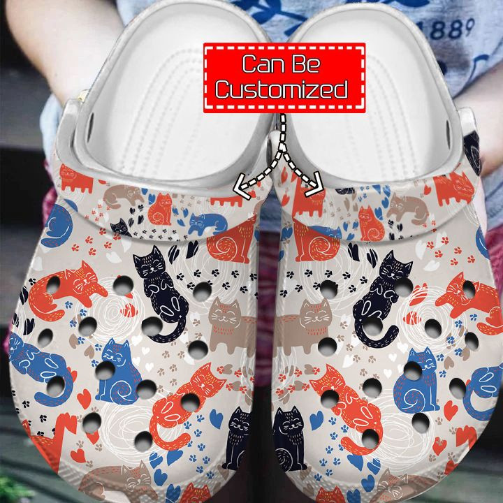 Cat Crocs - Cute Funny Seamless Pattern Clog Shoes For Men And Women