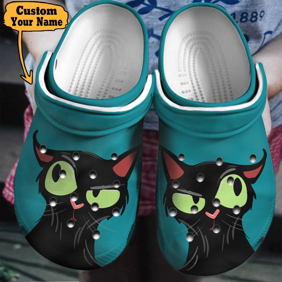 Cat Face Personalized Clogs Shoes Cat Crocs