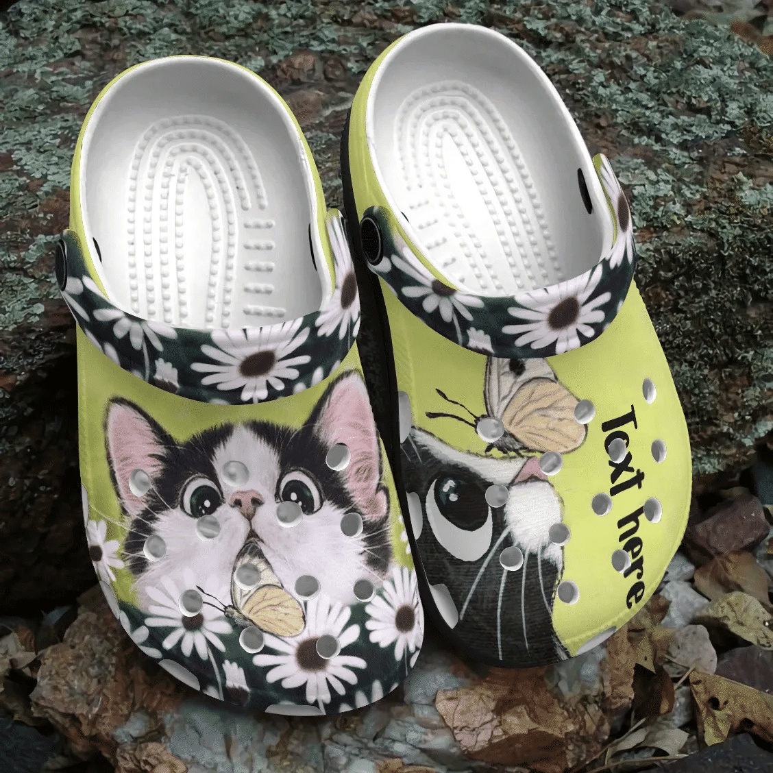 Cat Personalized Clog Custom Crocs Comfortablefashion Style Comfortable For Women Men Kid Print 3D Cat And Butterfly
