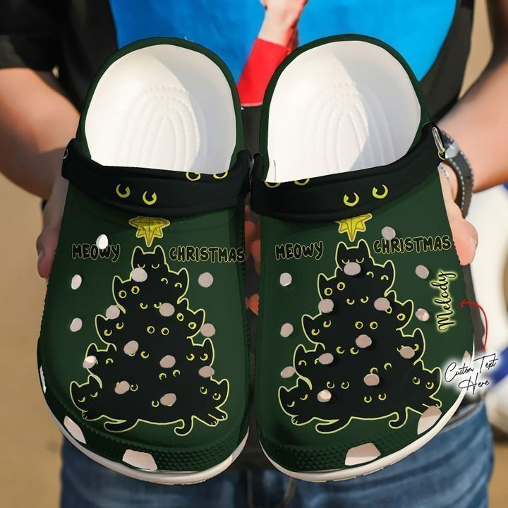 Cat Personalized Merry Christmas V1 Crocs Classic Clogs Shoes