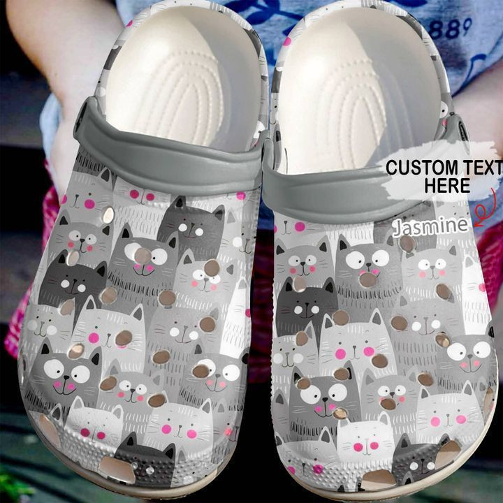 Cat Personalized Pattern Crocs Classic Clogs Shoes