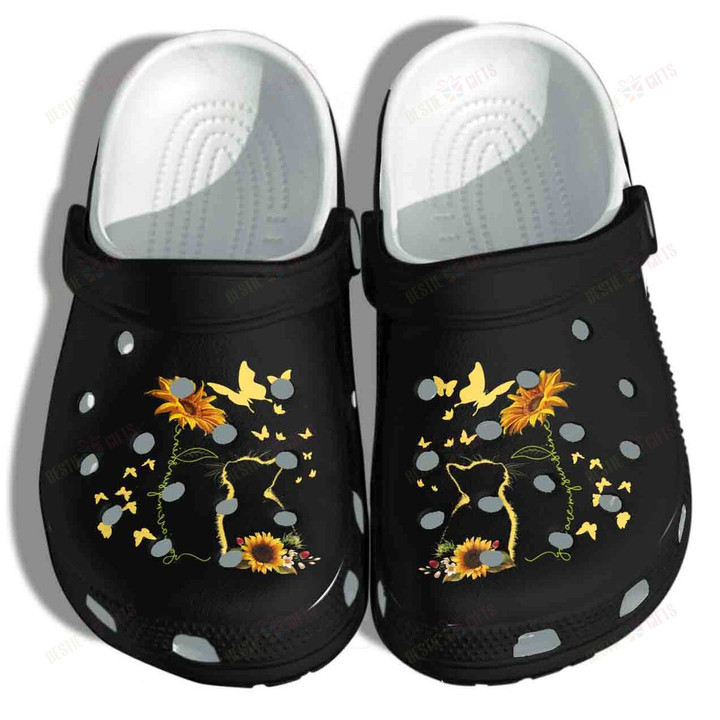 Cat Sunflower You Are My SunShine Crocs Classic Clogs Shoes