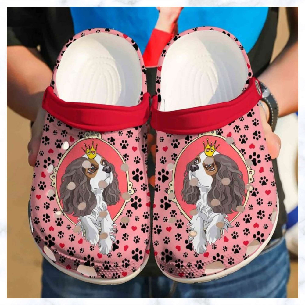Cavalier King Charles Spaniel Cute For Mens And Womens Rubber Crocs Clog Shoes Comfy Footwear