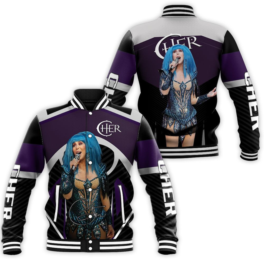 Cher Legend Signer Signed For Fan 3d Jersey Baseball Jacket for Men Women