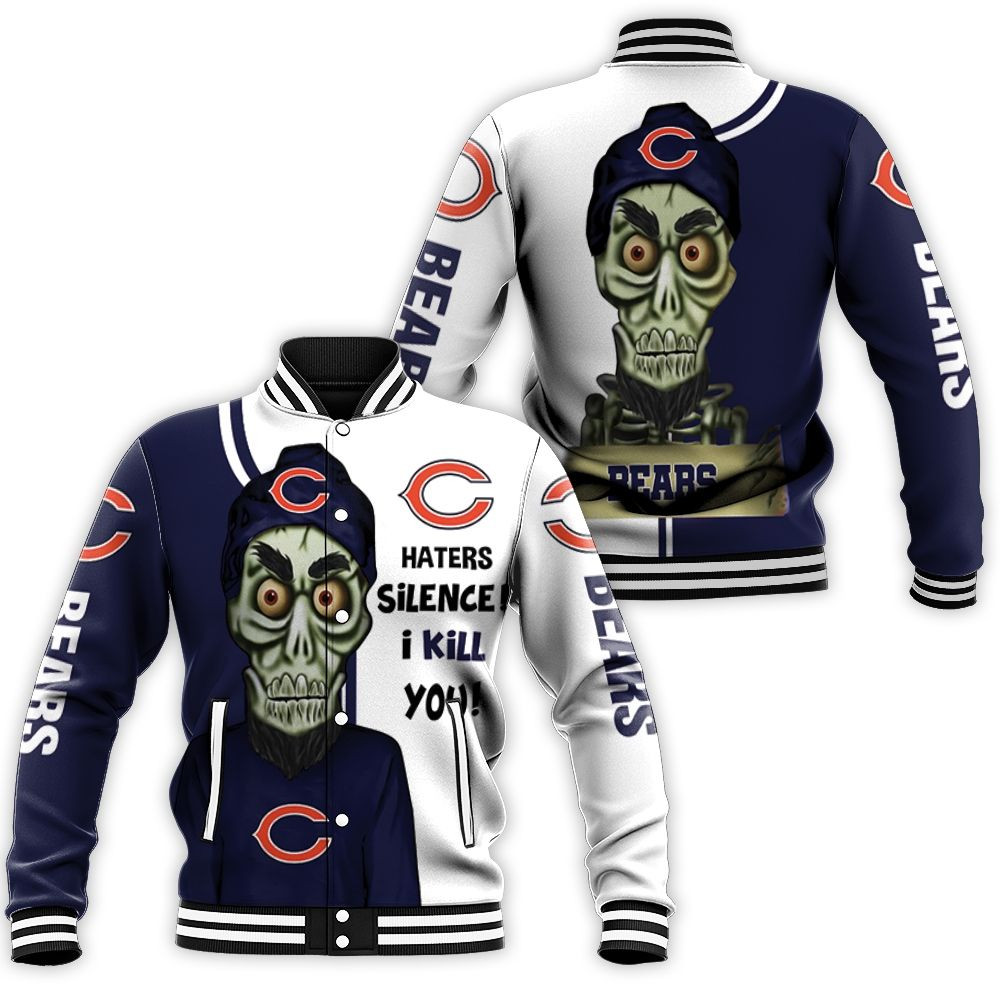 Chicago Bears Haters I Kill You 3d Baseball Jacket for Men Women