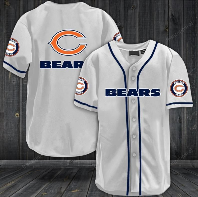 Chicago Bears Personalized 3d Baseball Jersey Shirt 46, Unisex Jersey Shirt for Men Women