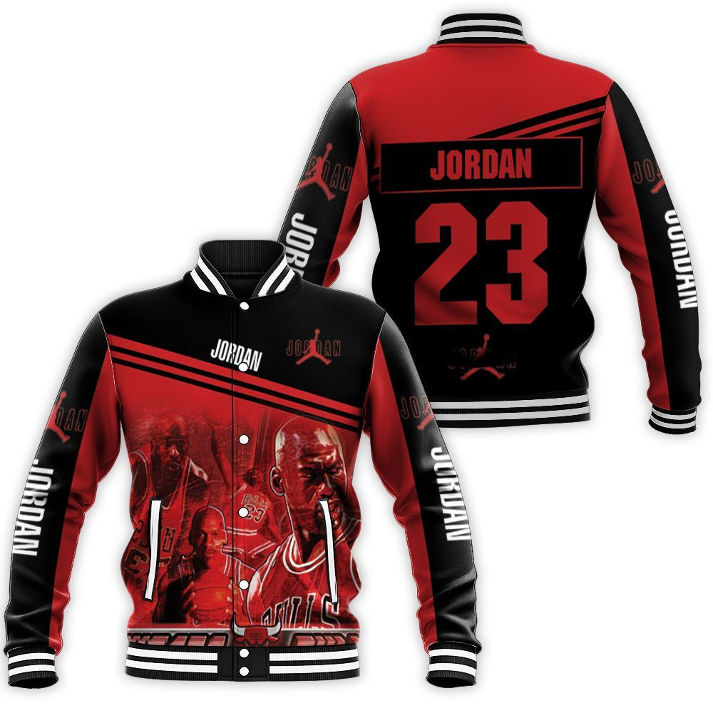 Chicago Bulls Michael Jordan 23 Baseball Jacket for Men Women