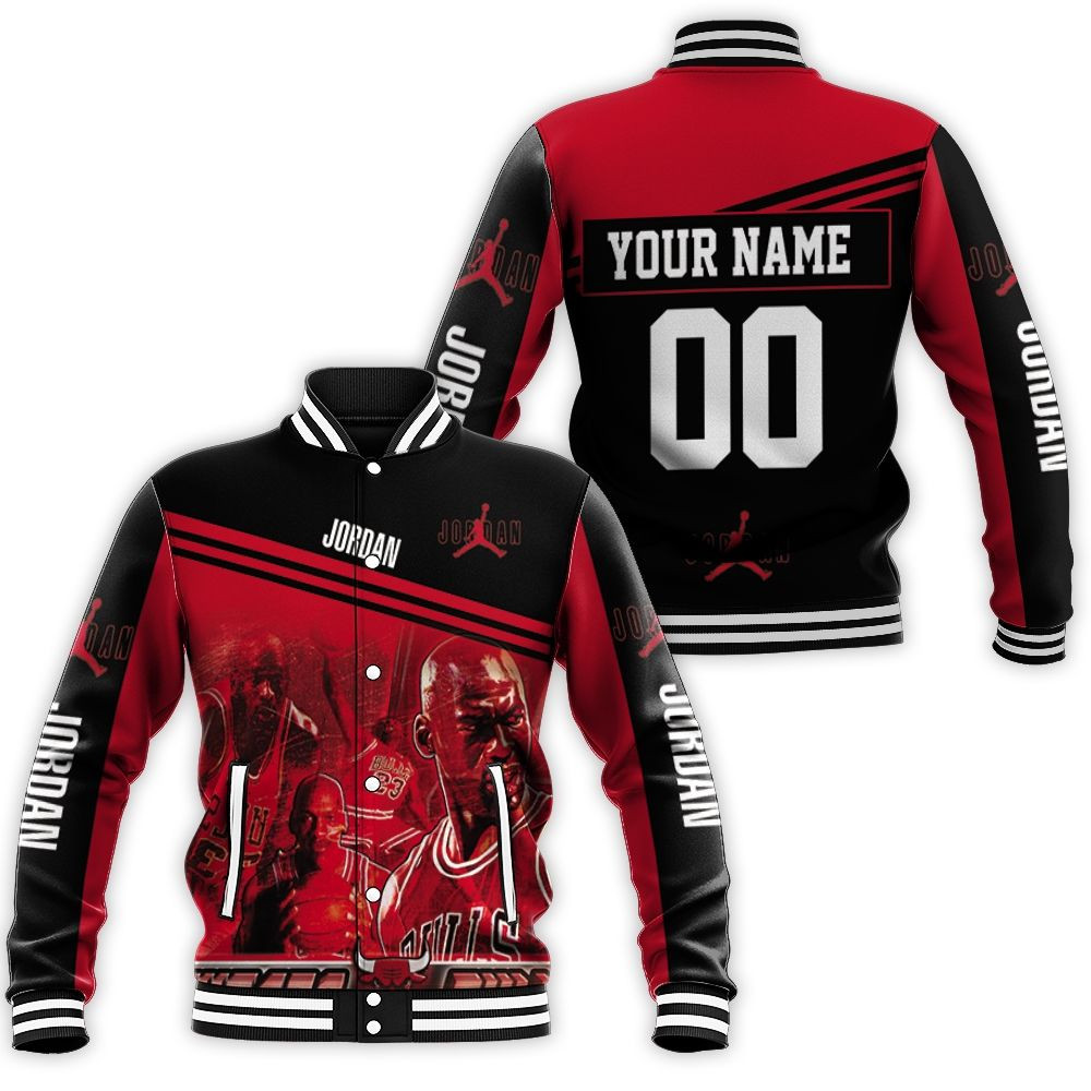 Chicago Bulls Michael Jordan 23 Personalized Baseball Jacket for Men Women