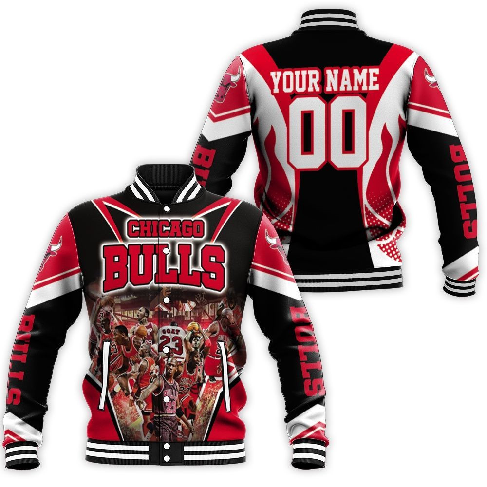 Chicago Bulls Michael Jordan Legendary For Fans Personalized Baseball Jacket for Men Women