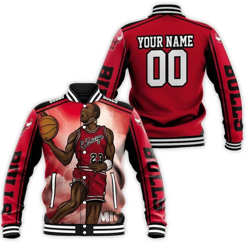 Chicago Bulls Michael Jordan Legends For Fans Personalized Baseball Jacket for Men Women