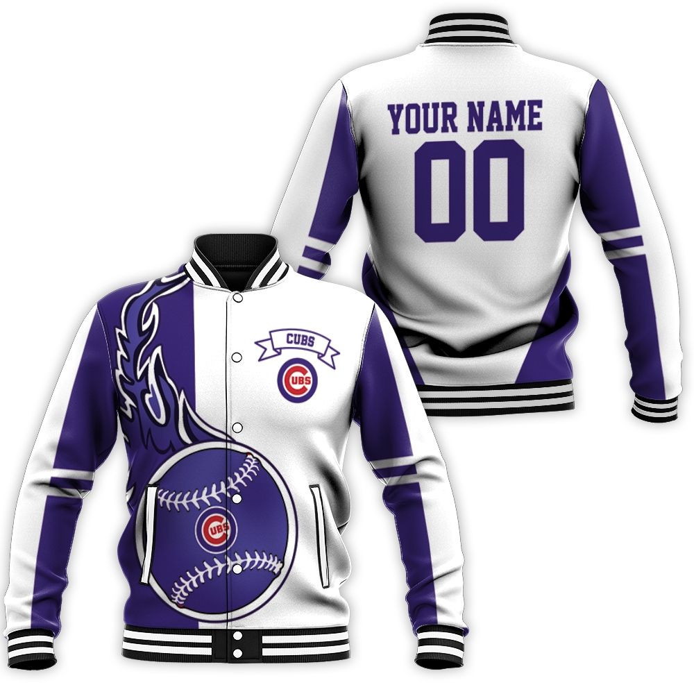 Chicago Cubs 3d Personalized Baseball Jacket for Men Women