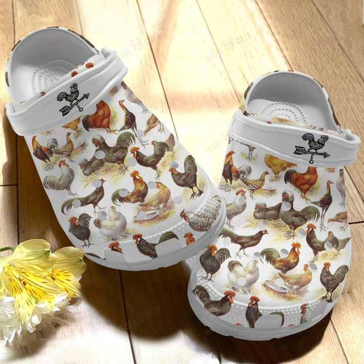 Chicken Cool Chicken Pattern Crocs Classic Clogs Shoes