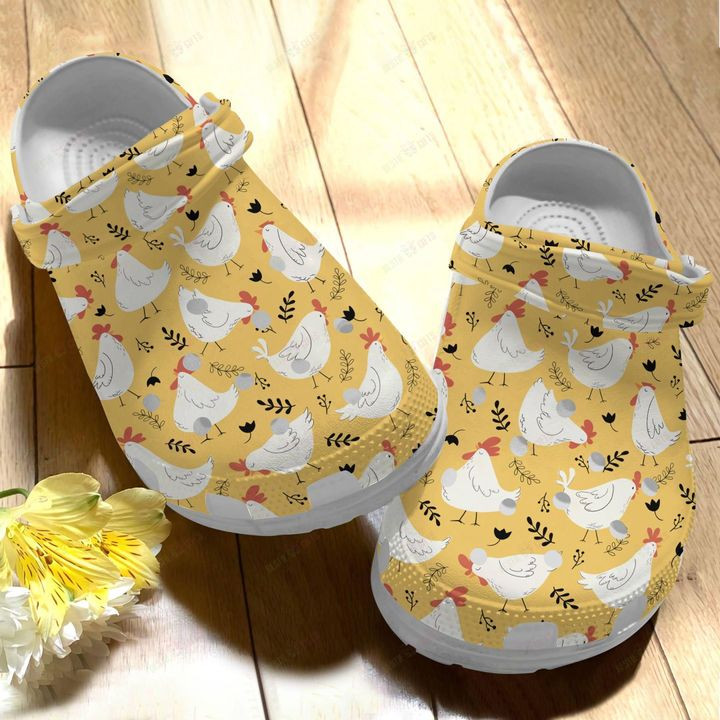 Chicken Cute Chicken Pattern Crocs Classic Clogs Shoes PANCR0368