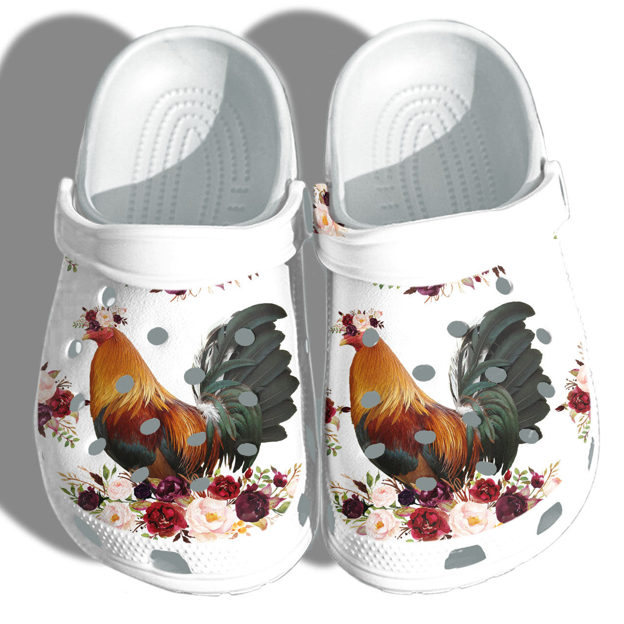Chicken Flower Cute Clog - Farm Loves Chicken Crocs Shoes Mothers Day Gifts