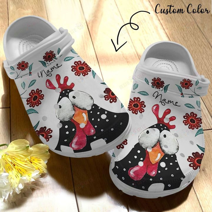 Chicken Personalized Pretty Chicken Crocs Classic Clogs Shoes