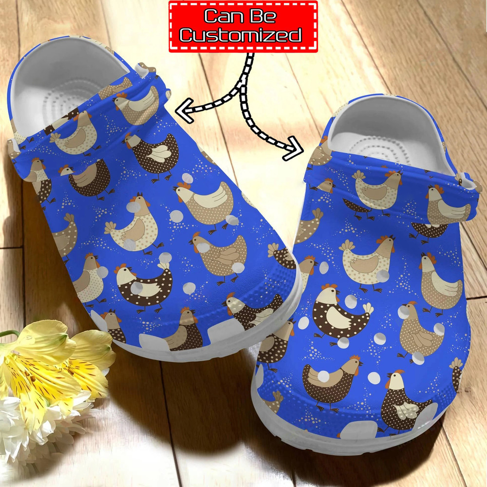 Chicken Print Crocs - Personalized Chicken Family Pattern Clog Shoes For Men And Women
