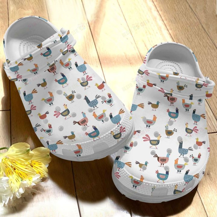 Chicken White Sole Sisters In The Yards Crocs Classic Clogs Shoes