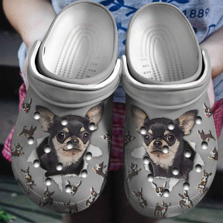 Chihuahua Hole Crocs Classic Clogs Shoes