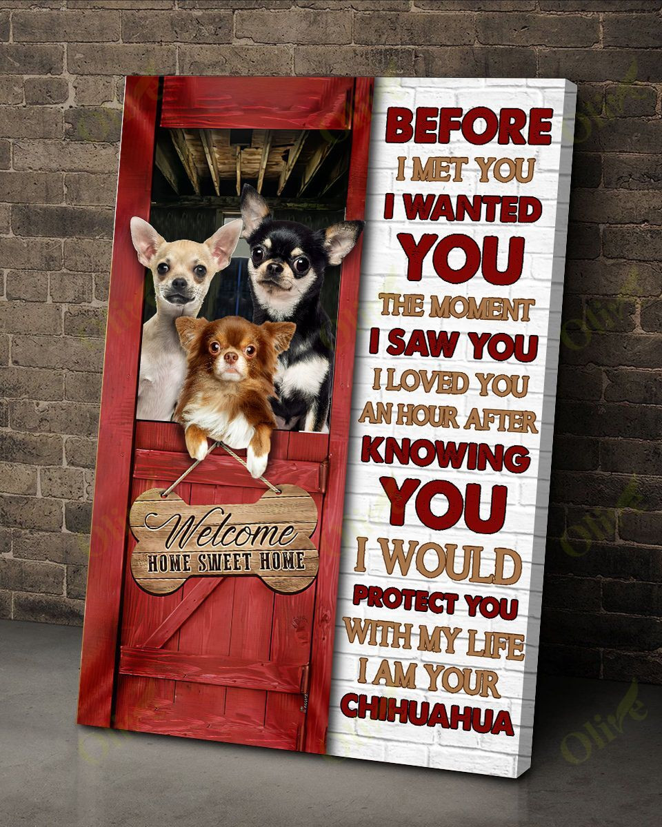 Chihuahua - I Love You With All My Life Poster And Canvas Art Wall Decor