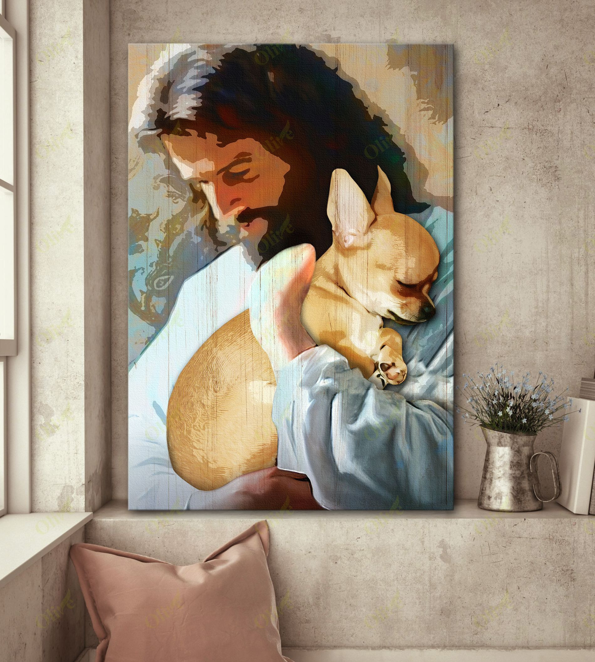 Chihuahua - In God's Arms Poster And Canvas Art Wall Decor