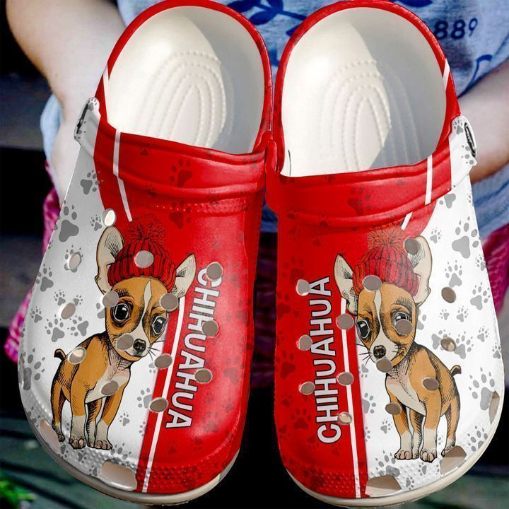 Chihuahua Love Red Crocs Classic Clogs Shoes