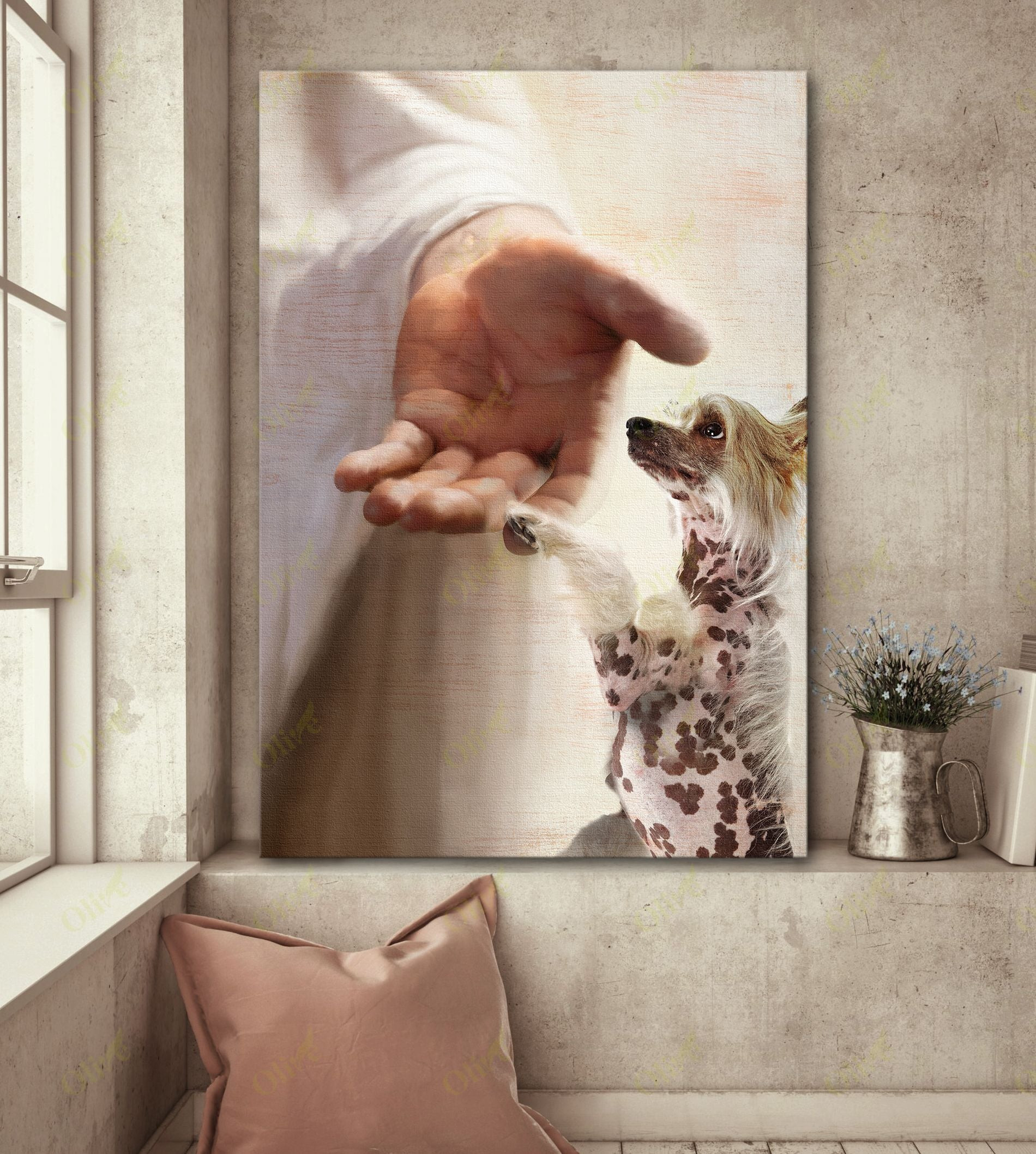 Chinese Crested - Take My Hand Poster And Canvas Art Wall Decor