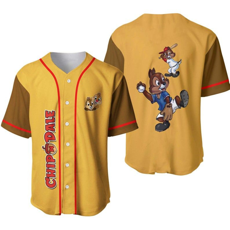 Chip And Dale Cartoon Baseball Jerseyer Jersey