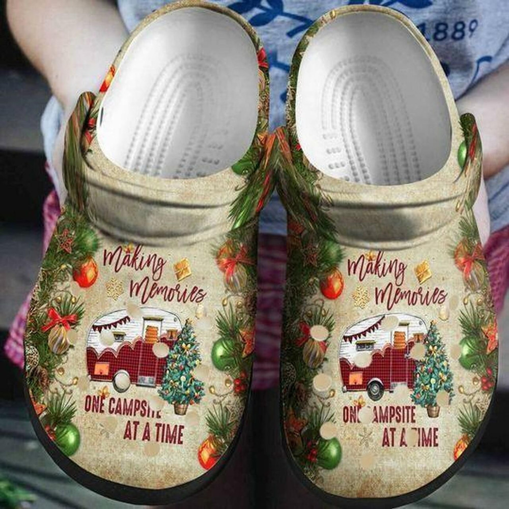 Christmas Camper Van Camping 3 Personalized Gift For Lover Rubber Crocs Clog Shoes Comfy Footwear