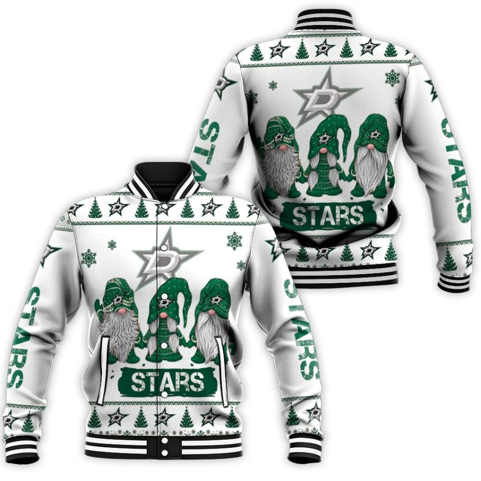 Christmas Gnomes Dallas Stars Christmas 3d Baseball Jacket for Men Women