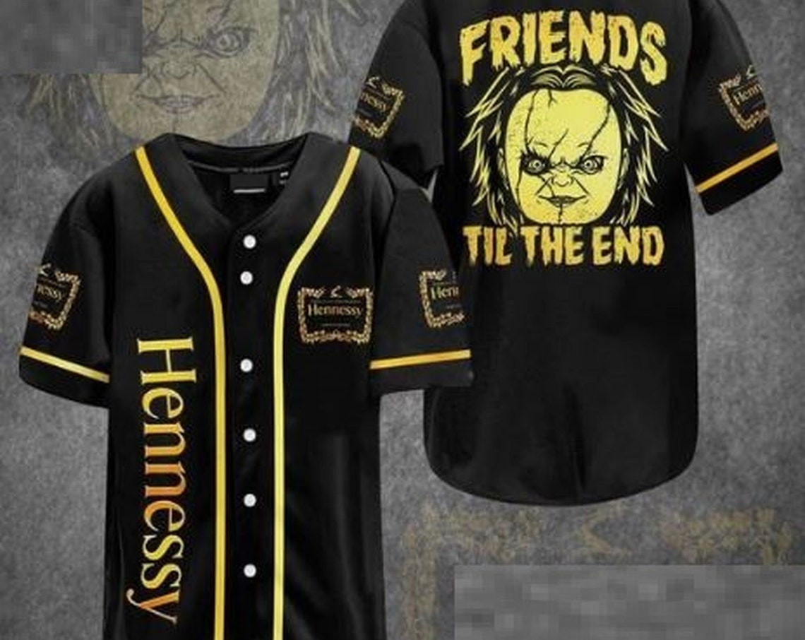 Chucky Friends Till The End Baseball Jersey Shirt Funny Halloween Shirt Horror Squad Shirt Friends Halloween Shirt Halloween Gift