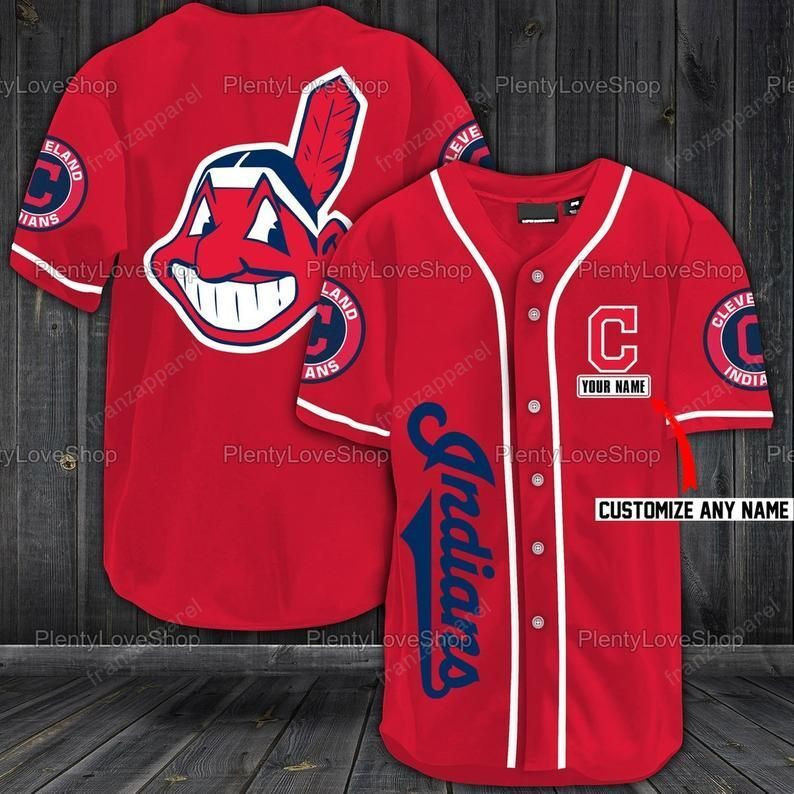 Cleveland Indians Personalized Baseball Jersey 323