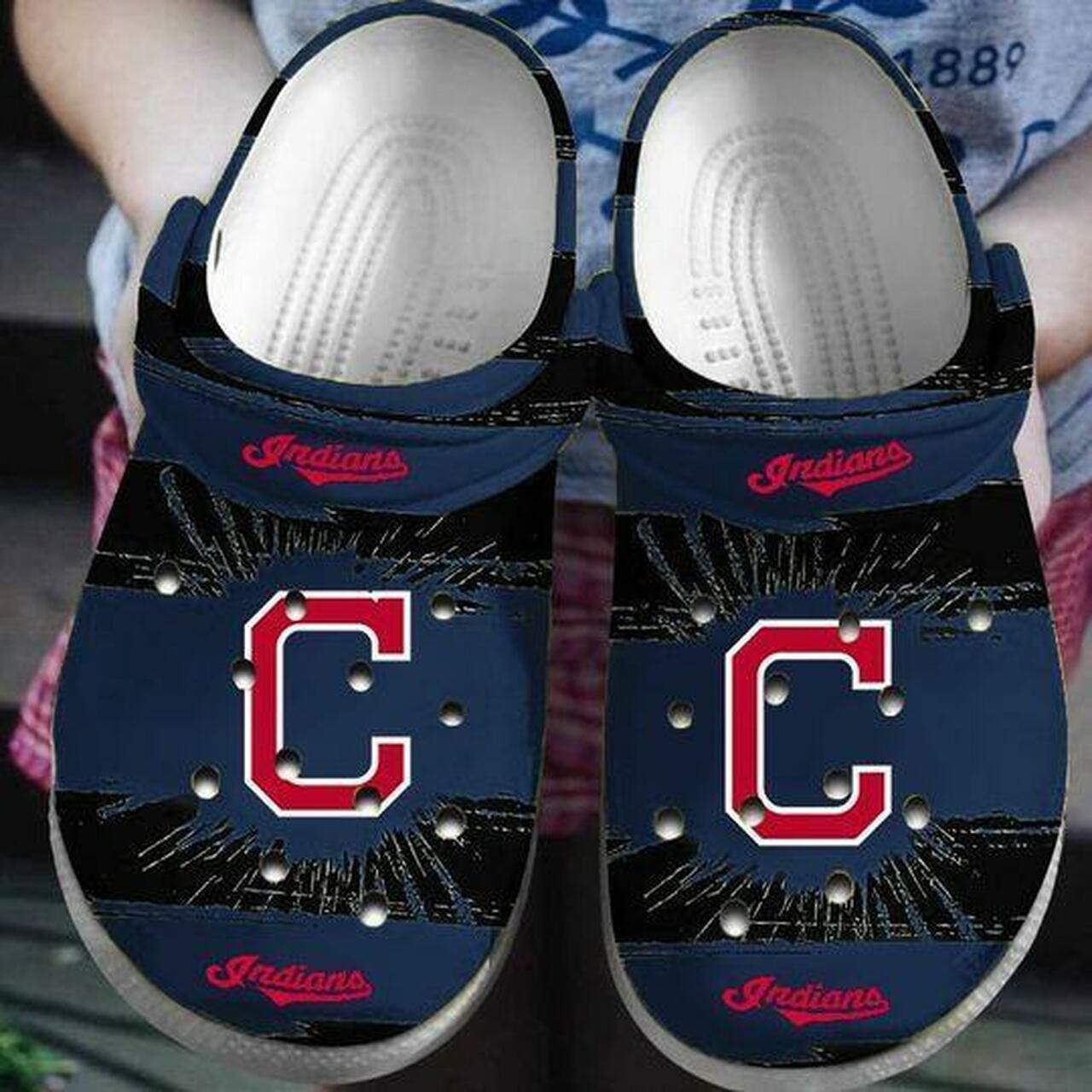Cleveland Indians Personalized Crocs Clog Shoescrocband Clog Unisex Fashion Style For Women Men Crocs272