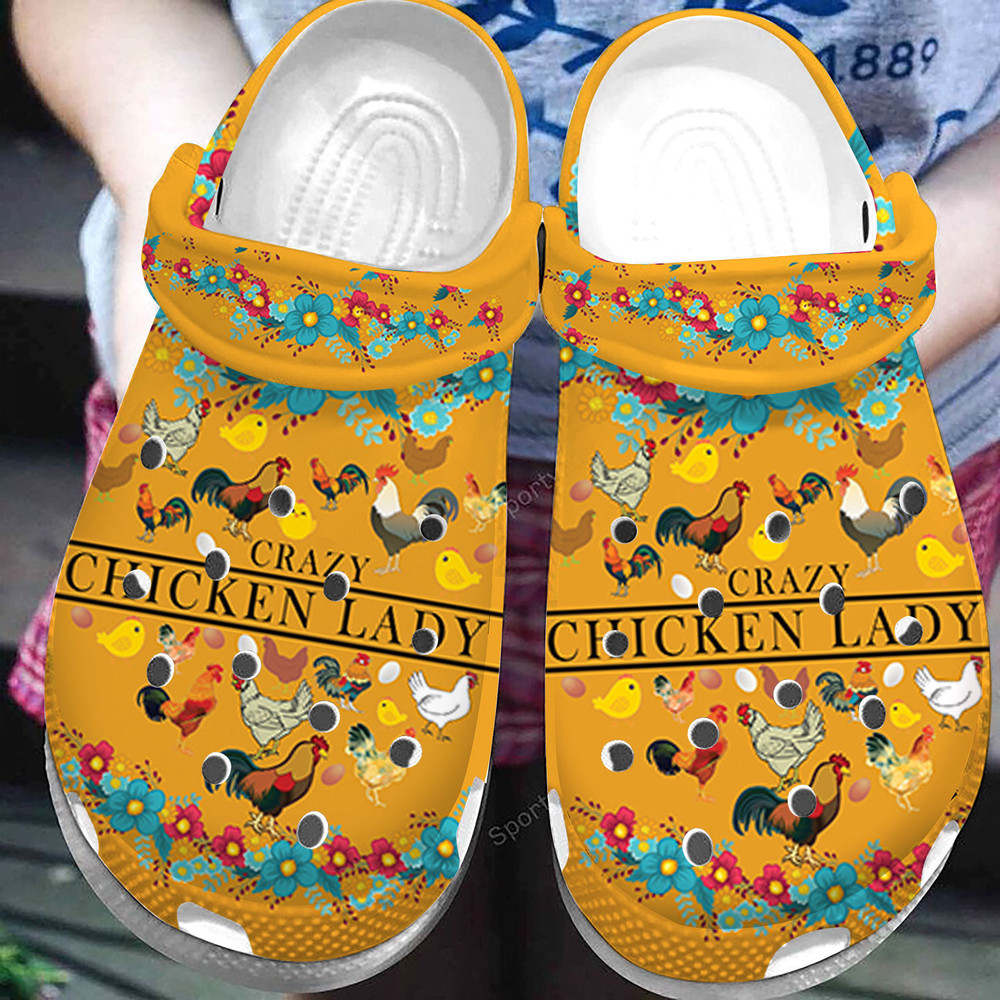 Clogsazy Chicken Lady Yellow Clogs Shoes